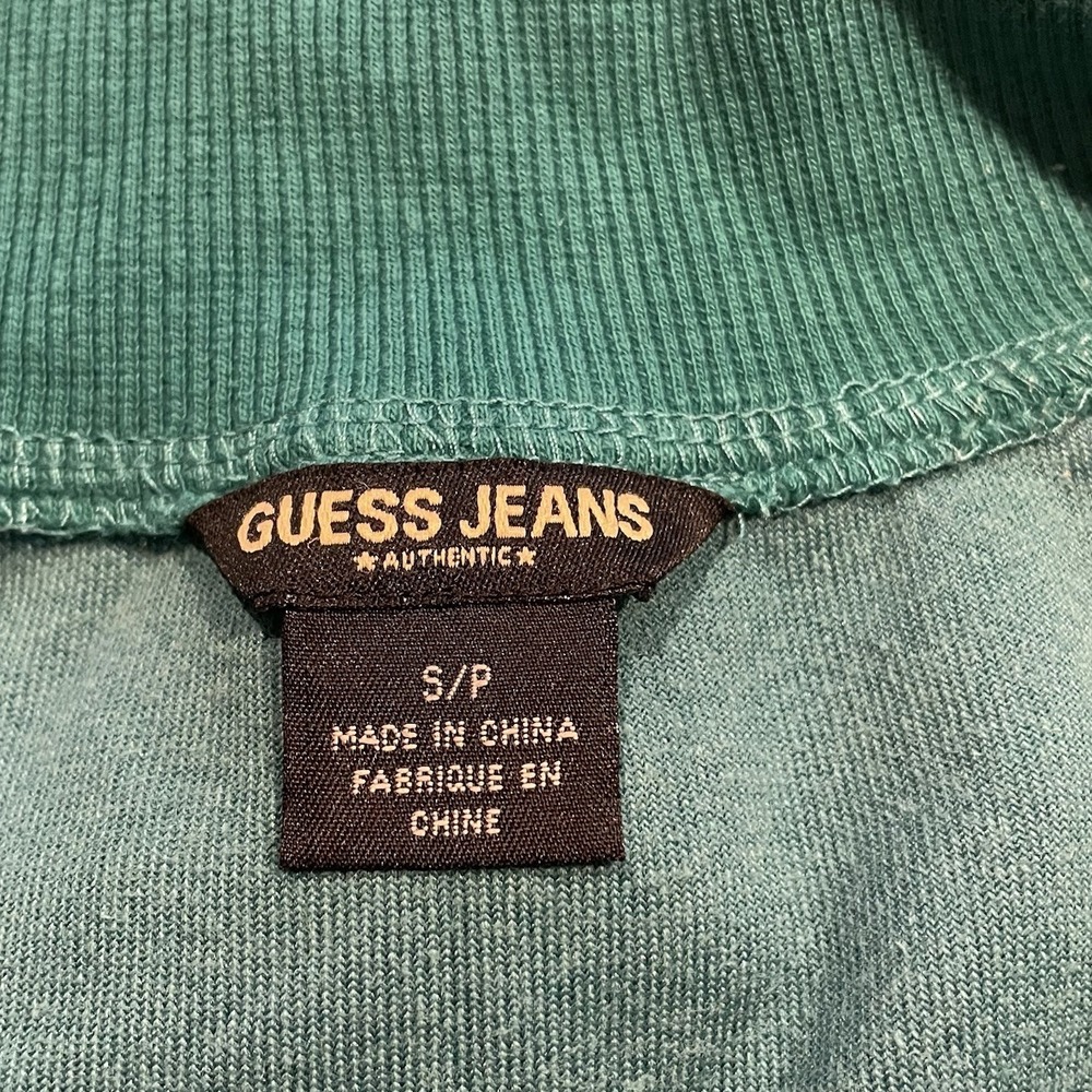Guess Velour Bling Jacket Aqua Size Small‎ Vintage - Picture 5 of 6